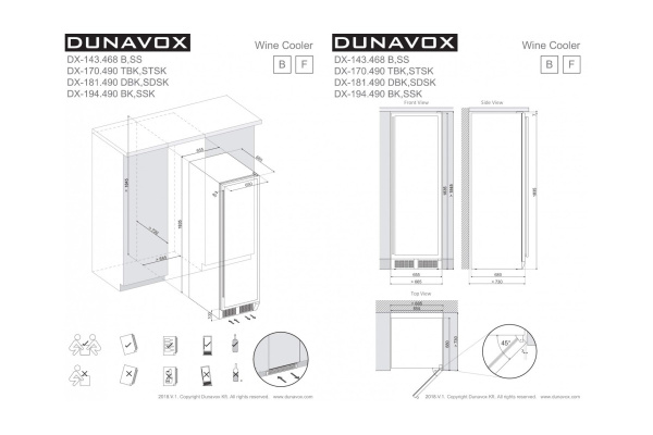 Винный шкаф Dunavox DX-194.490MBK