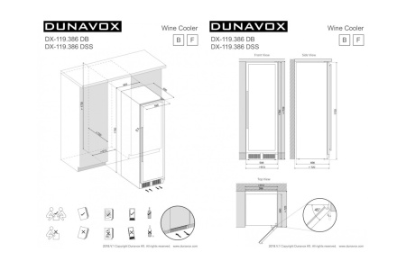 Винный шкаф Dunavox DX-119.386DSS