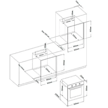 Электрический духовой шкаф Evelux EO 635 PB