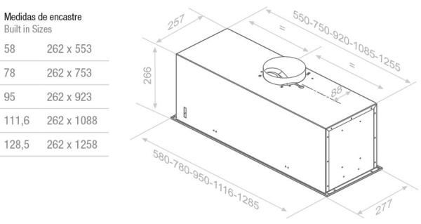 вытяжка Pando EVO/780.11 INOX V.850 SEC