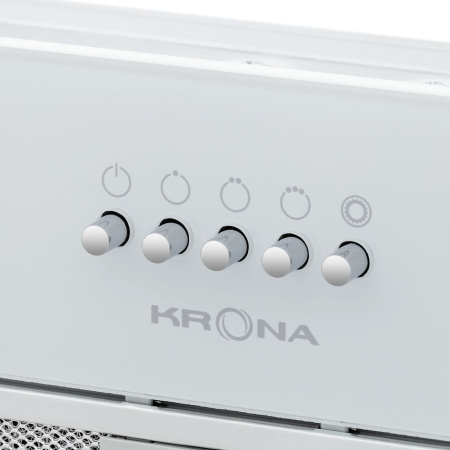 Встраиваемая вытяжка KRONA KATE 600 GLASS WHITE PB