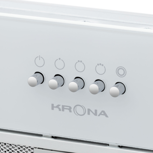 Встраиваемая вытяжка KRONA KATE 600 GLASS WHITE PB
