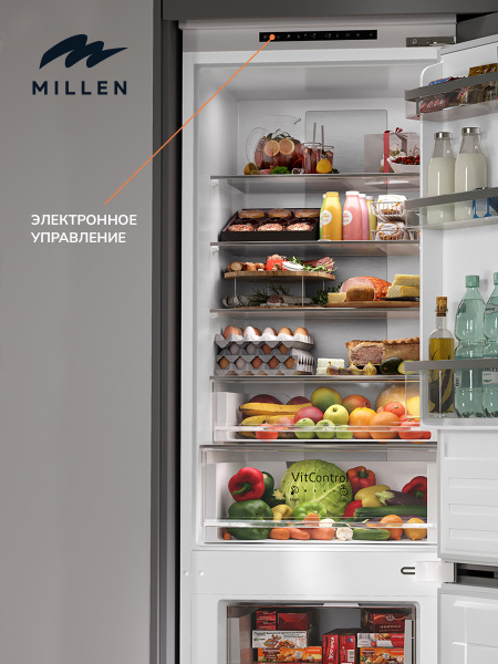 Встраиваемый двухкамерный холодильник Millen MBI 177.3D