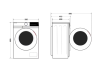 Стиральная машина узкая Toshiba TW-BN80C4RU(WK)