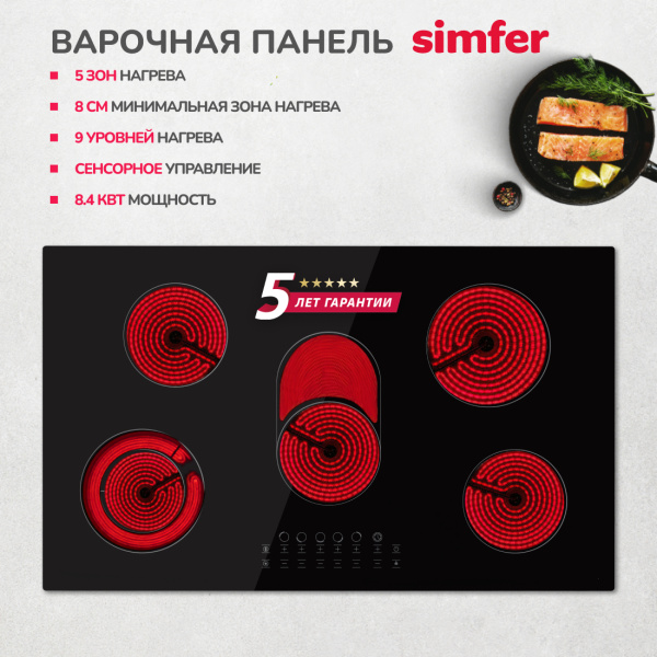 Электрическая варочная панель Simfer H90D15B072