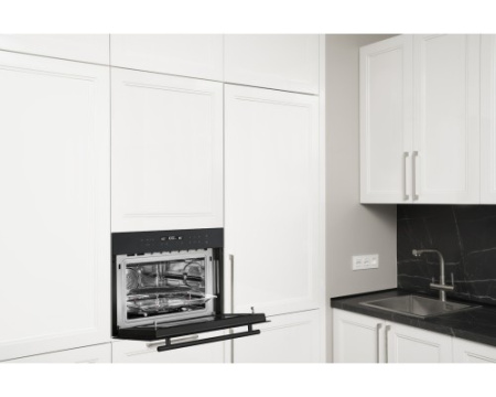 Духовой шкаф компактный с СВЧ Weissgauff OE 446 Black Edition