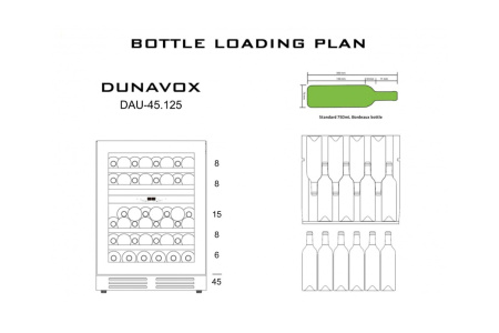 Винный шкаф Dunavox DAU-45.125DW.TO