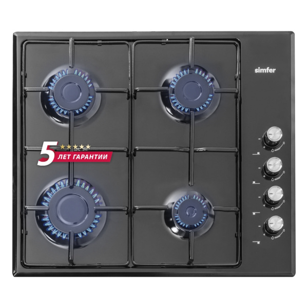 Газовая варочная панель Simfer H60Q40B400 серия Comfort