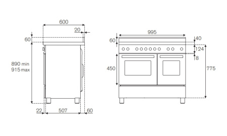 Варочный центр Bertazzoni HER1006MFETNET
