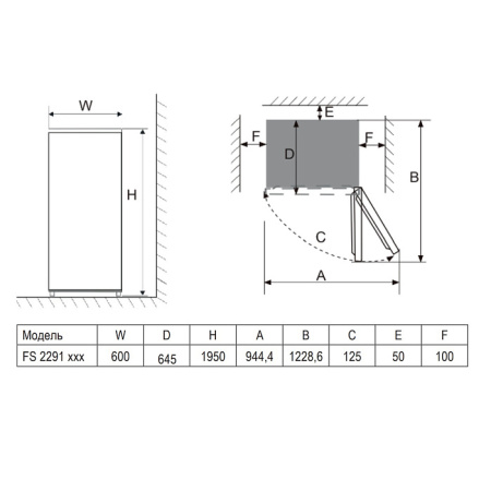 Холодильник Evelux FS 2291 DX