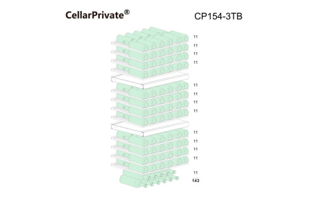 Винный шкаф Cellar Private CP154-3T