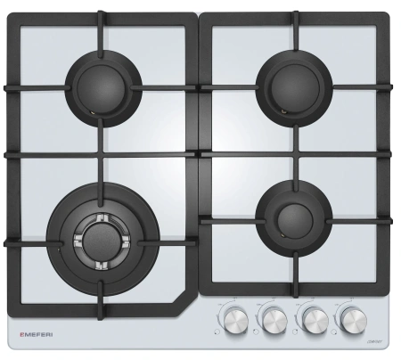Газовая варочная панель Meferi MGH604WH GLASS COMFORT