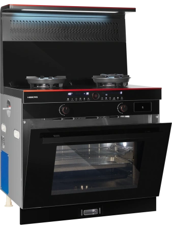 Газовая плита Hiberg S-FEG 92 с вытяжкой i-VM 9120