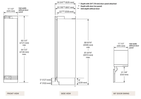 Морозильная камера Signature Kitchen Suite SKSCF1831P