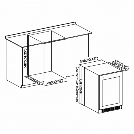 Винный шкаф Korting KFW 803 DB GN
