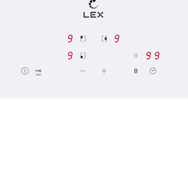 Варочная панель индукционная Lex EVI 430A WH