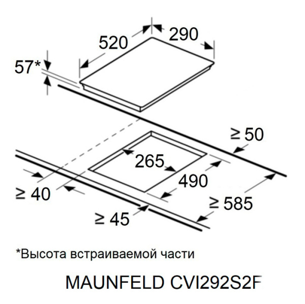 Индукционная варочная панель Maunfeld CVI292MWH
