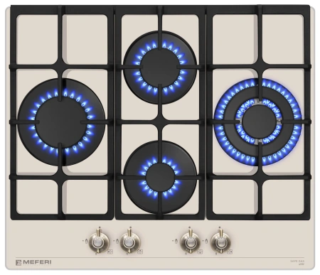 Газовая варочная панель MEFERI MGH604BG GLASS RETRO