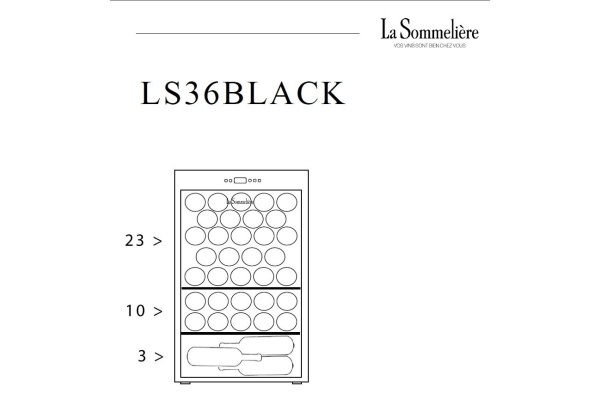 Монотемпературный винный шкаф La Sommeliere LS36BLACK