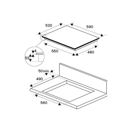 Индукционная варочная панель Bertazzoni P604IC1B2NEE