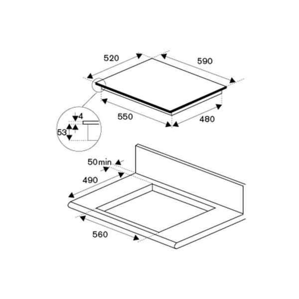 Индукционная варочная панель Bertazzoni P604IC1B2NEE